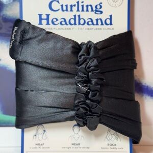 RobeCurls Satin Black Curling Headband New Heatless Curls